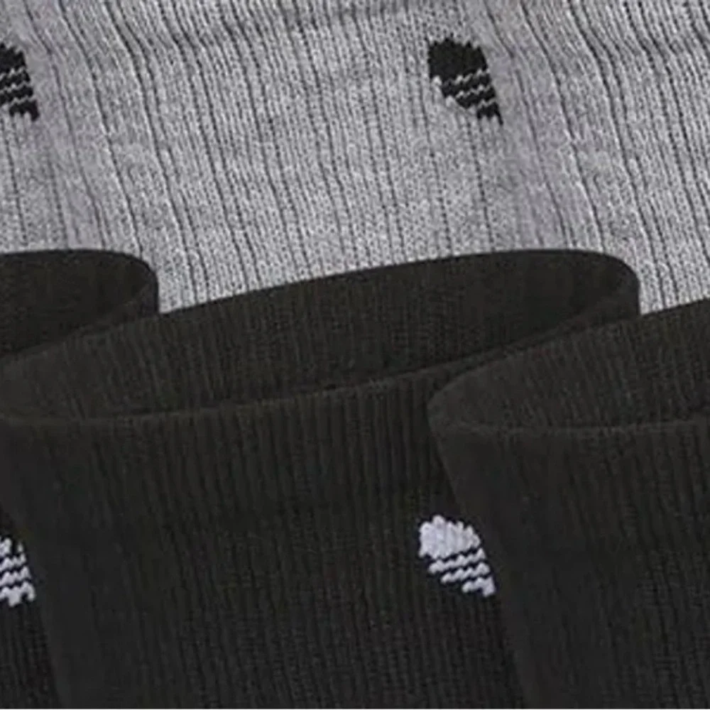 adidas L Black Gray Moisture-Wicking Unisex Quarter Crew Socks 6 Pair